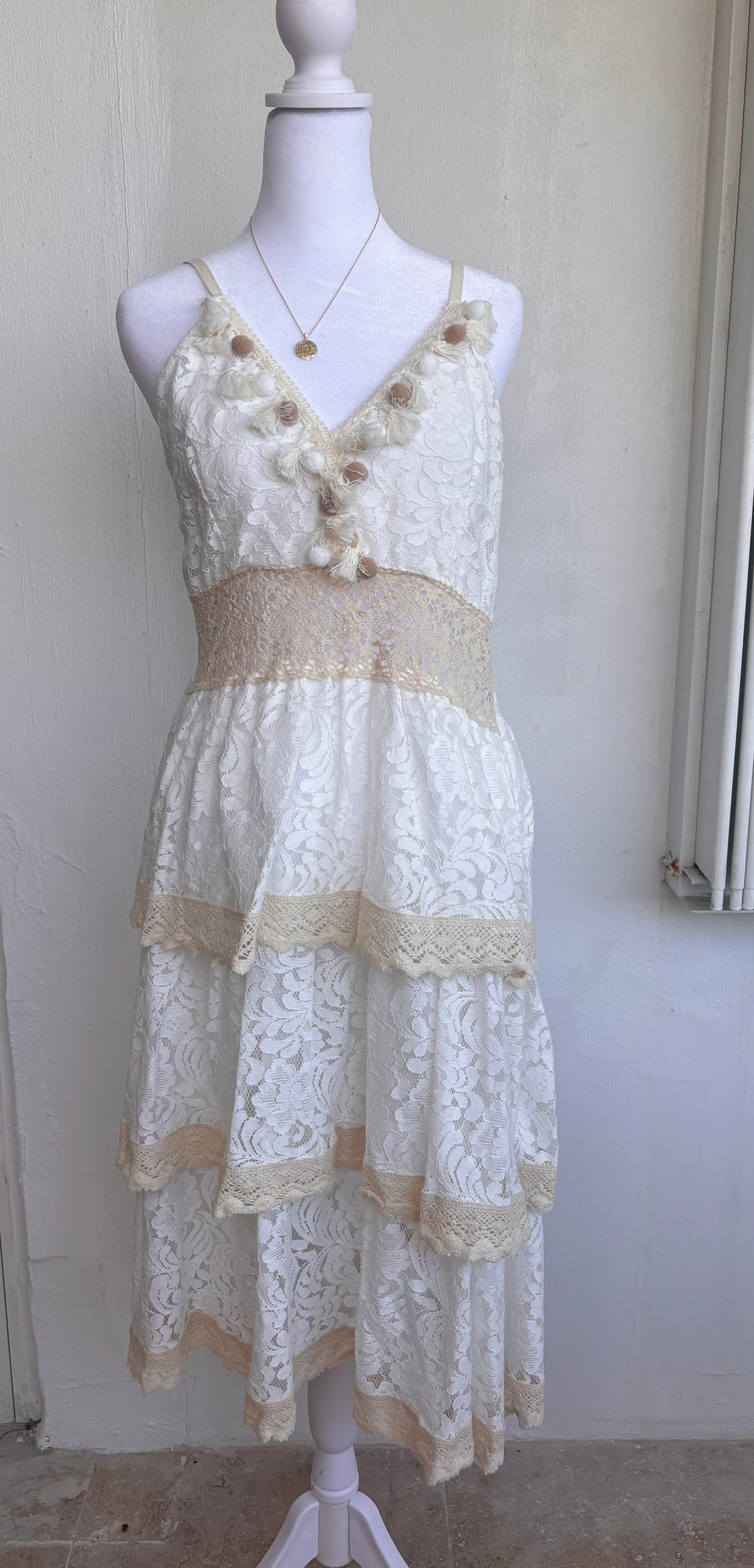 Style 1179 long boho lace cover up dress