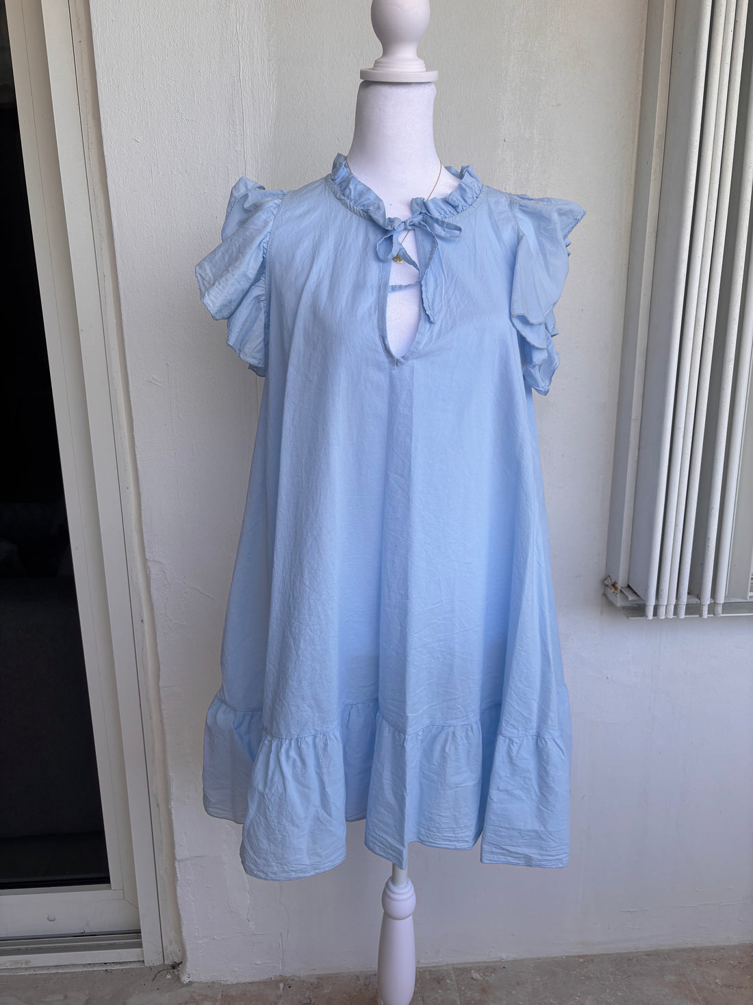 Style 1154 Ruffle sleeve babydoll dress