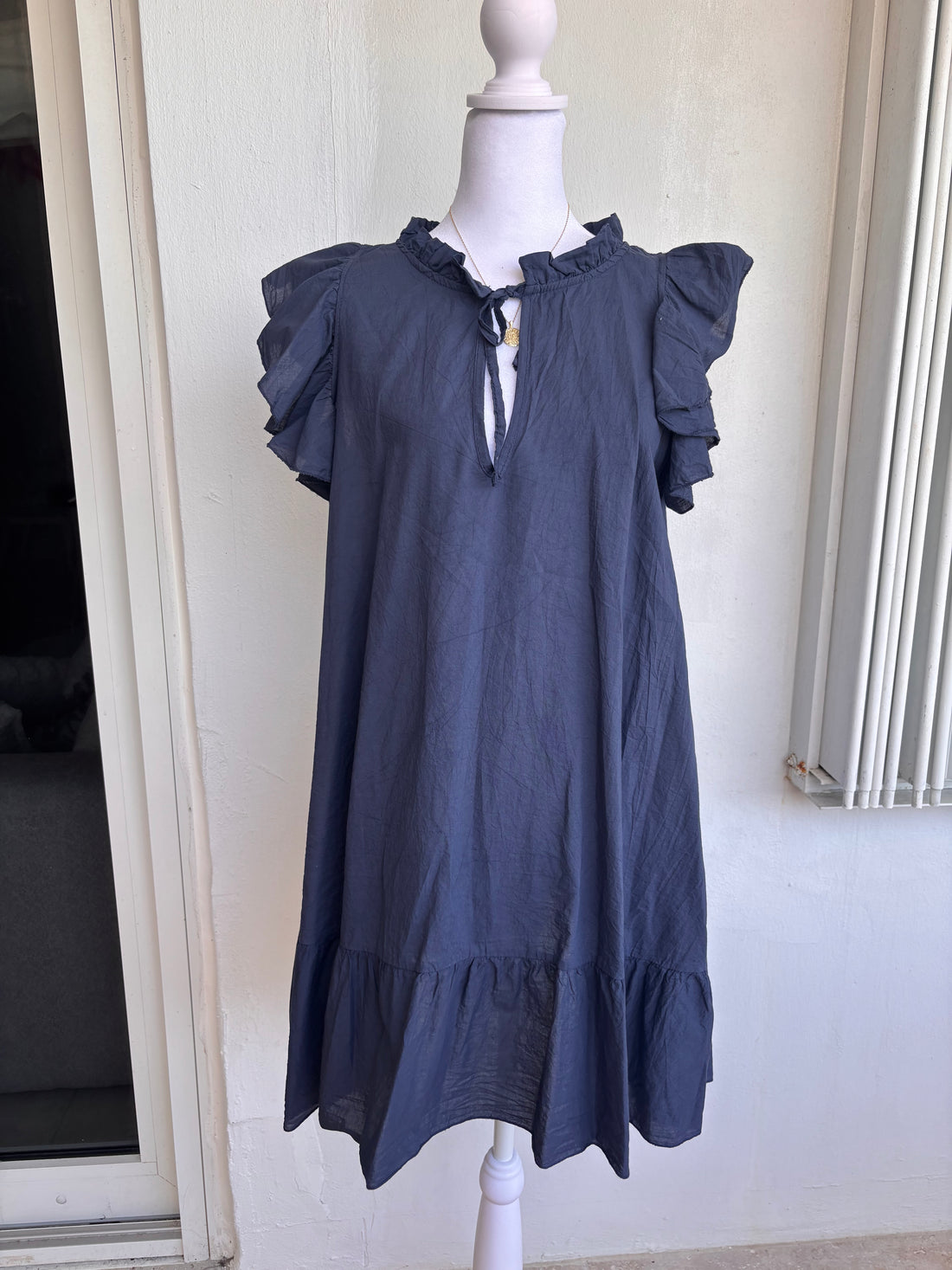 Style 1154 Ruffle sleeve babydoll dress