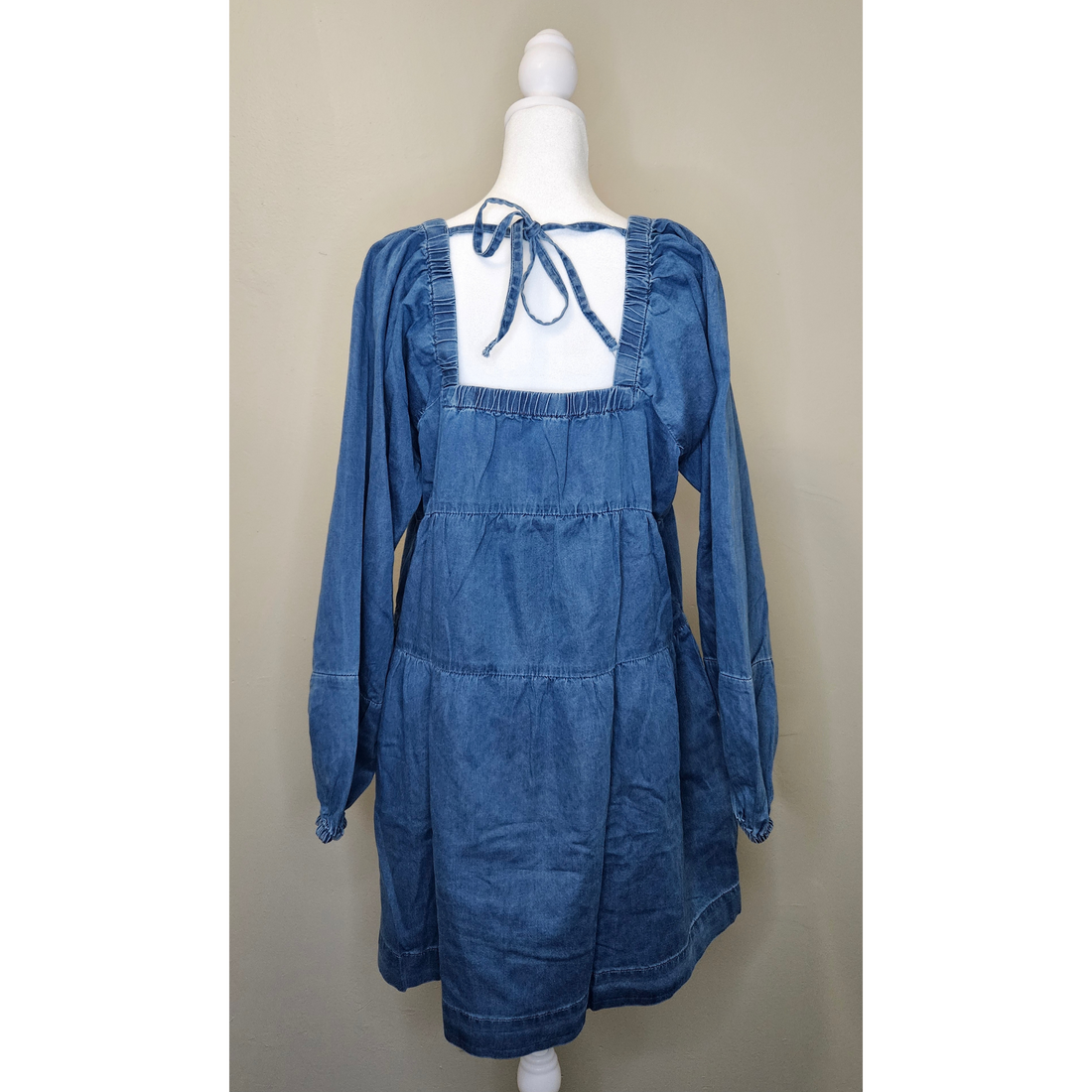 Style 1071 Tiered Denim Dress