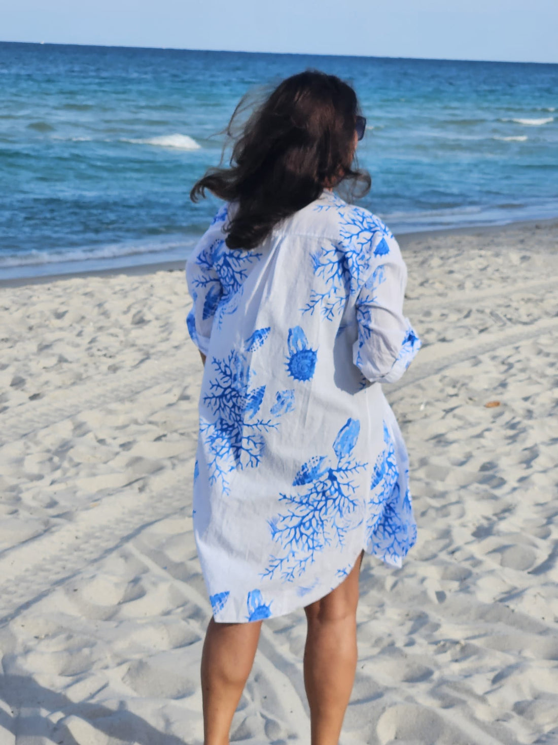 Style 1127 coral print cover up