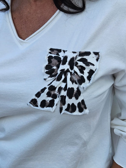 STYLE 1074 Animal print bow ink